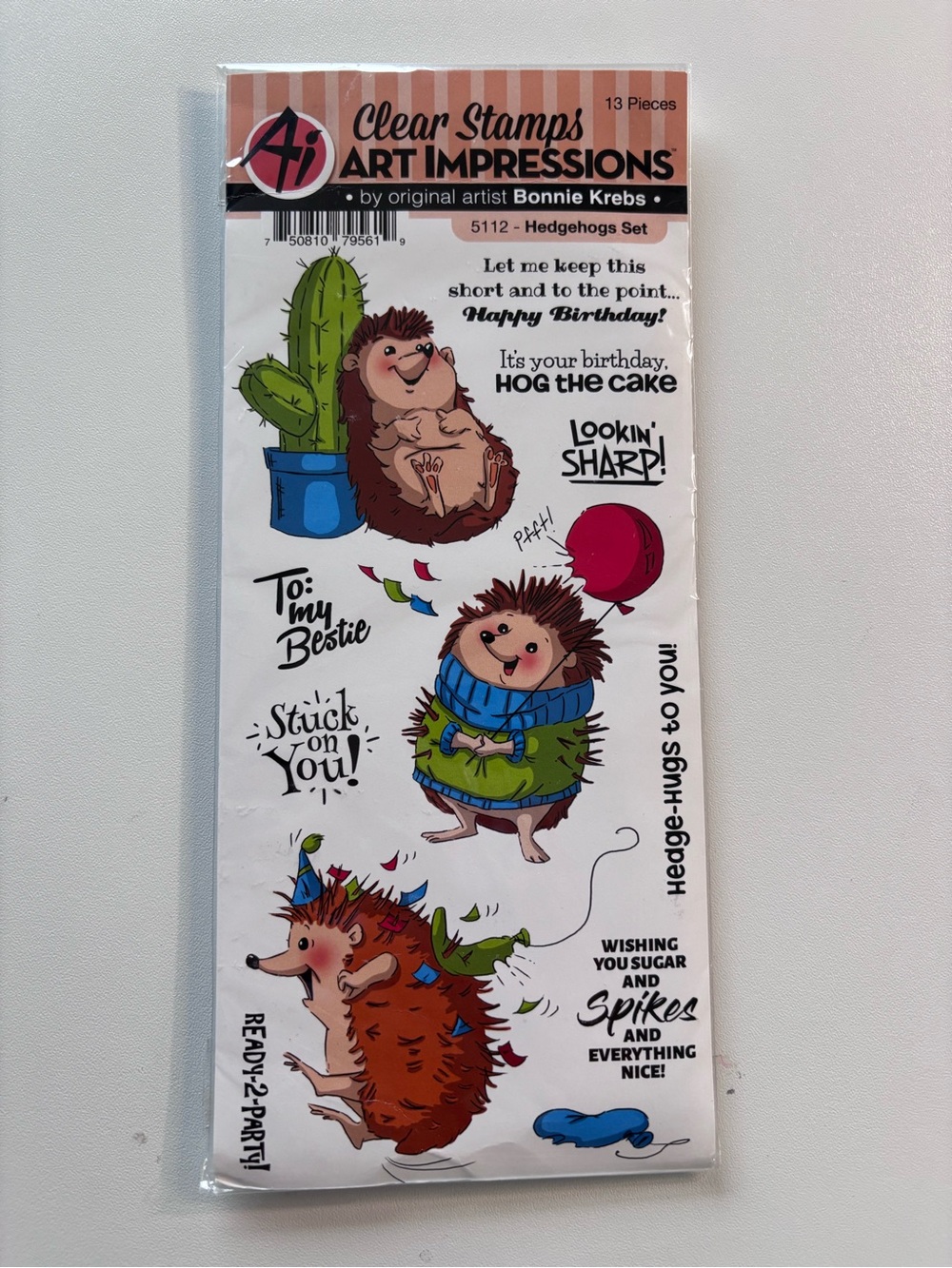 Art Impressions Clear Stamp Set - 5112 Hedgehogs